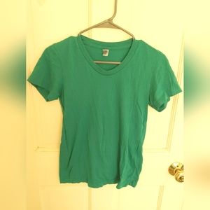 American Apparel cotton top 50/50 Size small S Basic T SHIRT solid Casual Green